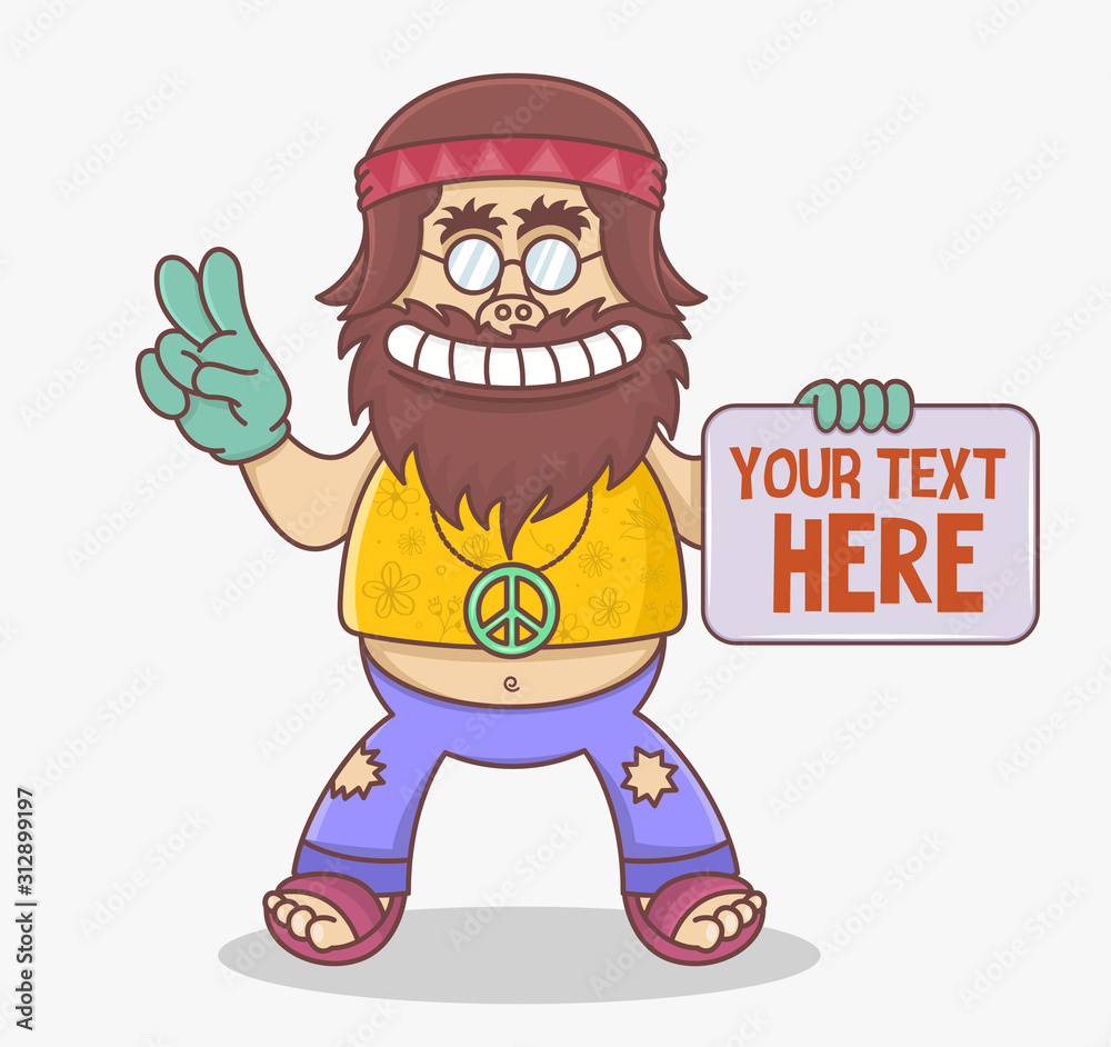 hippie cartoon cliparts 2024