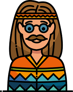 200+ Free Hippie Clipart Images
