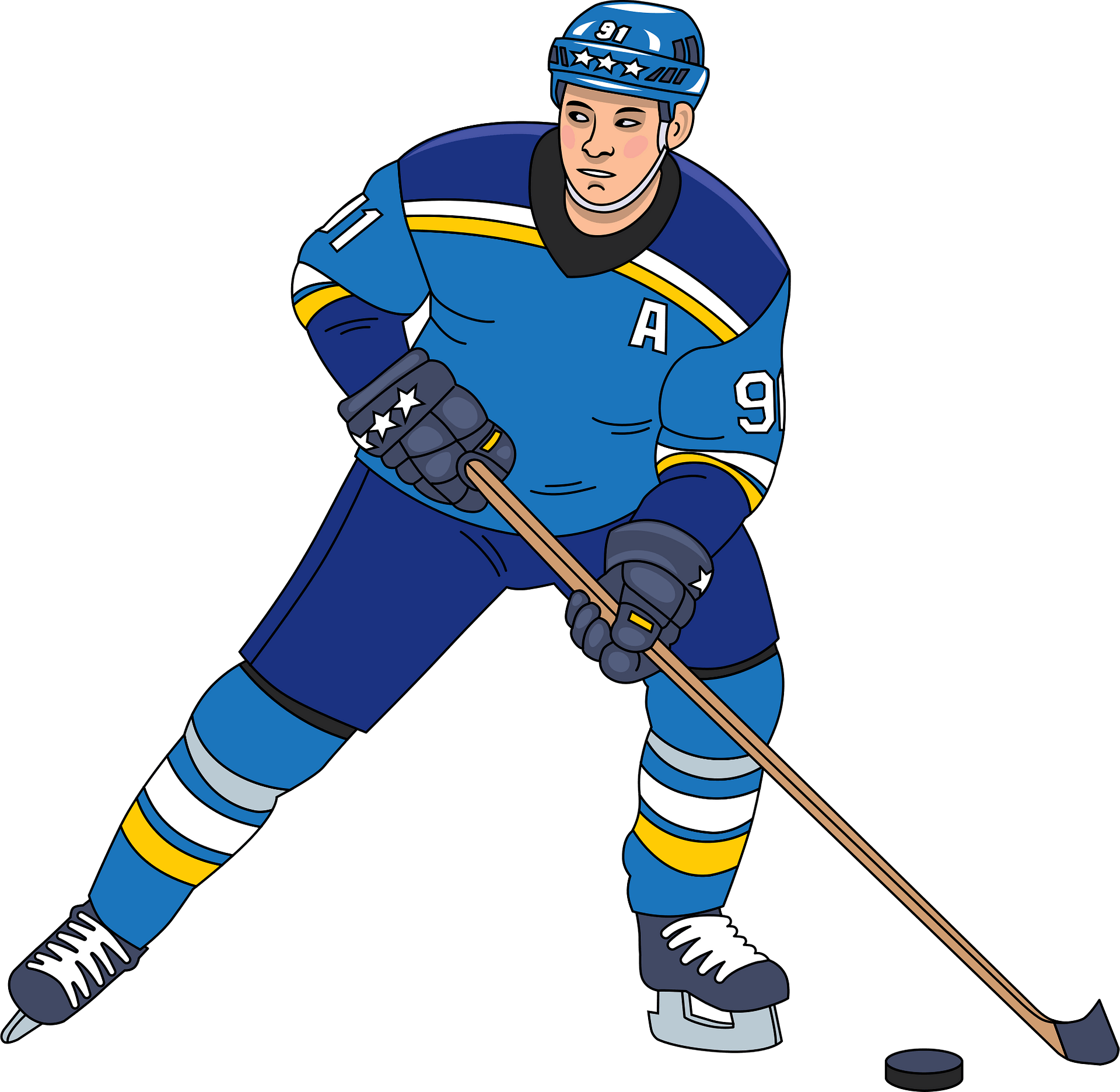 Hockey player - Free vector clipart images on clipart library.com