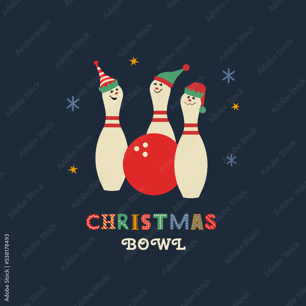 holiday bowling cliparts