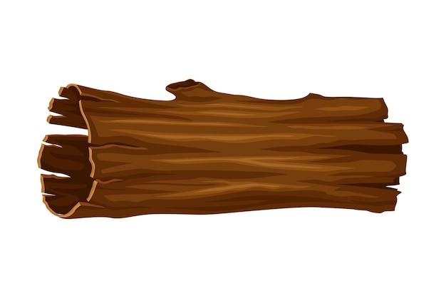 Premium Vector | Old and Hollow Log with Bark as Forest Element ...