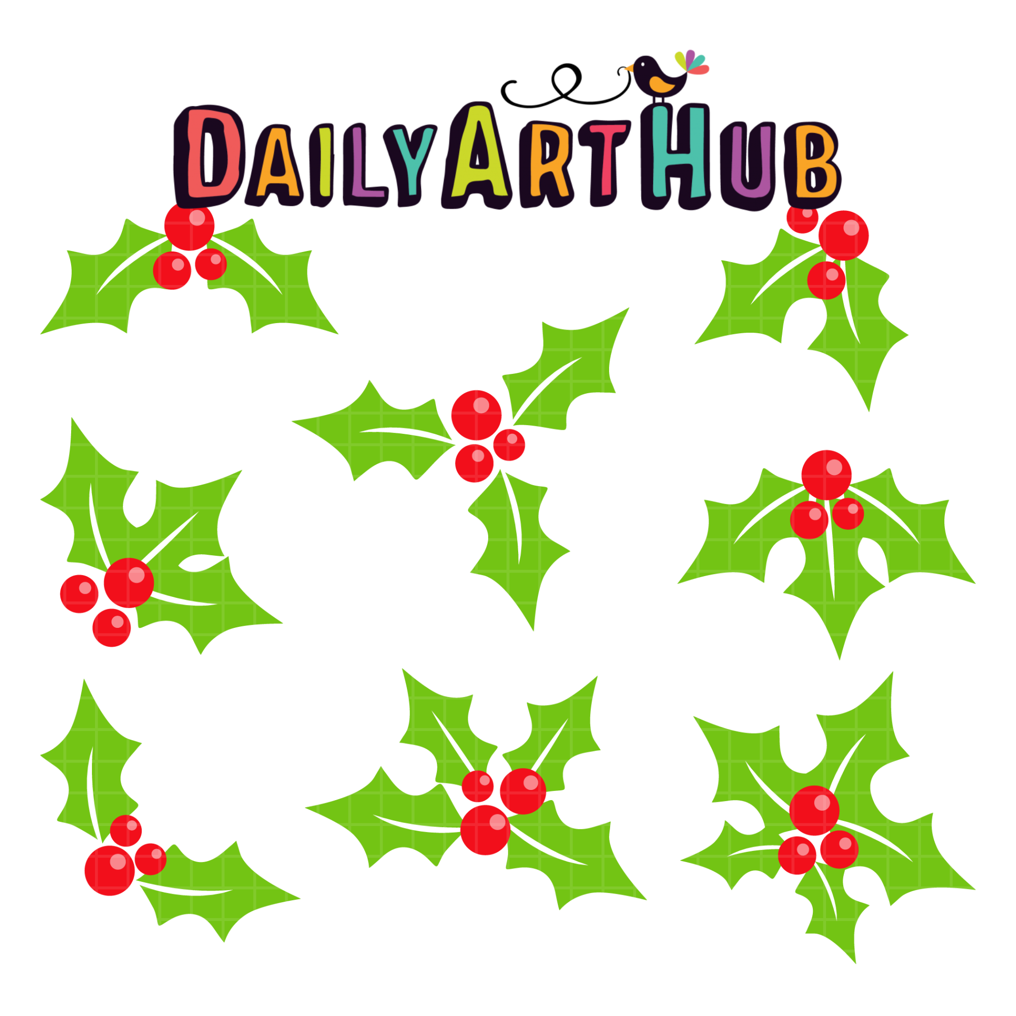 holly leaves clipart 2024