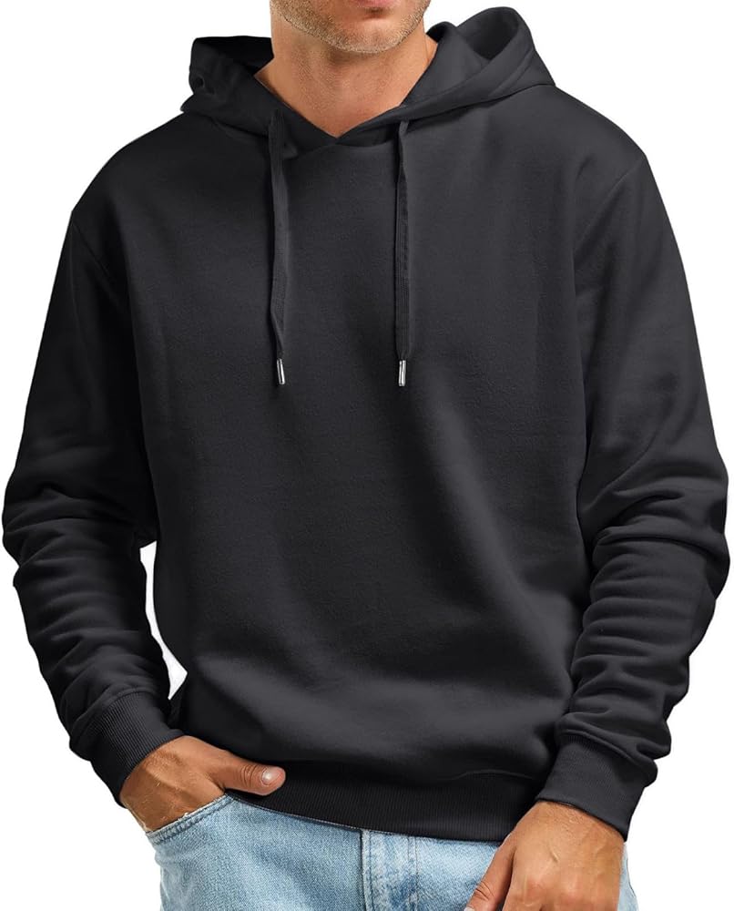 Hoodie Mens Plain Fashion Sweatshirt with Hood Simple Leisure ...