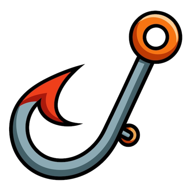 Hook clipart cartoon style vector illustration | Premium AI ...