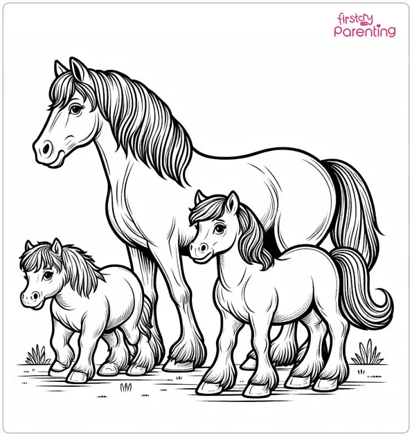 horse and pony coloring pages