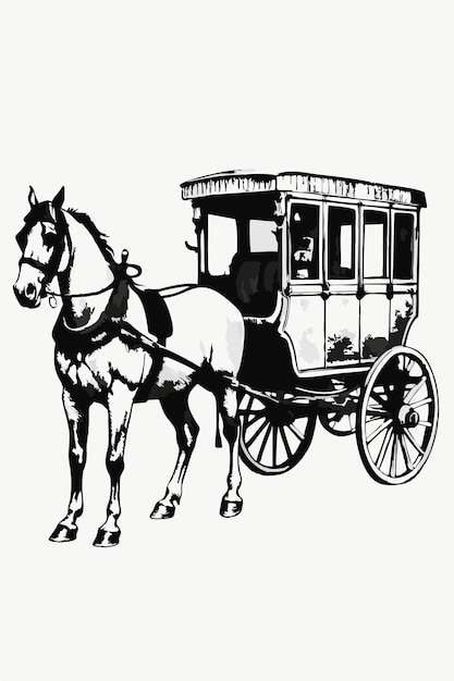 horse carriage clipart 2024