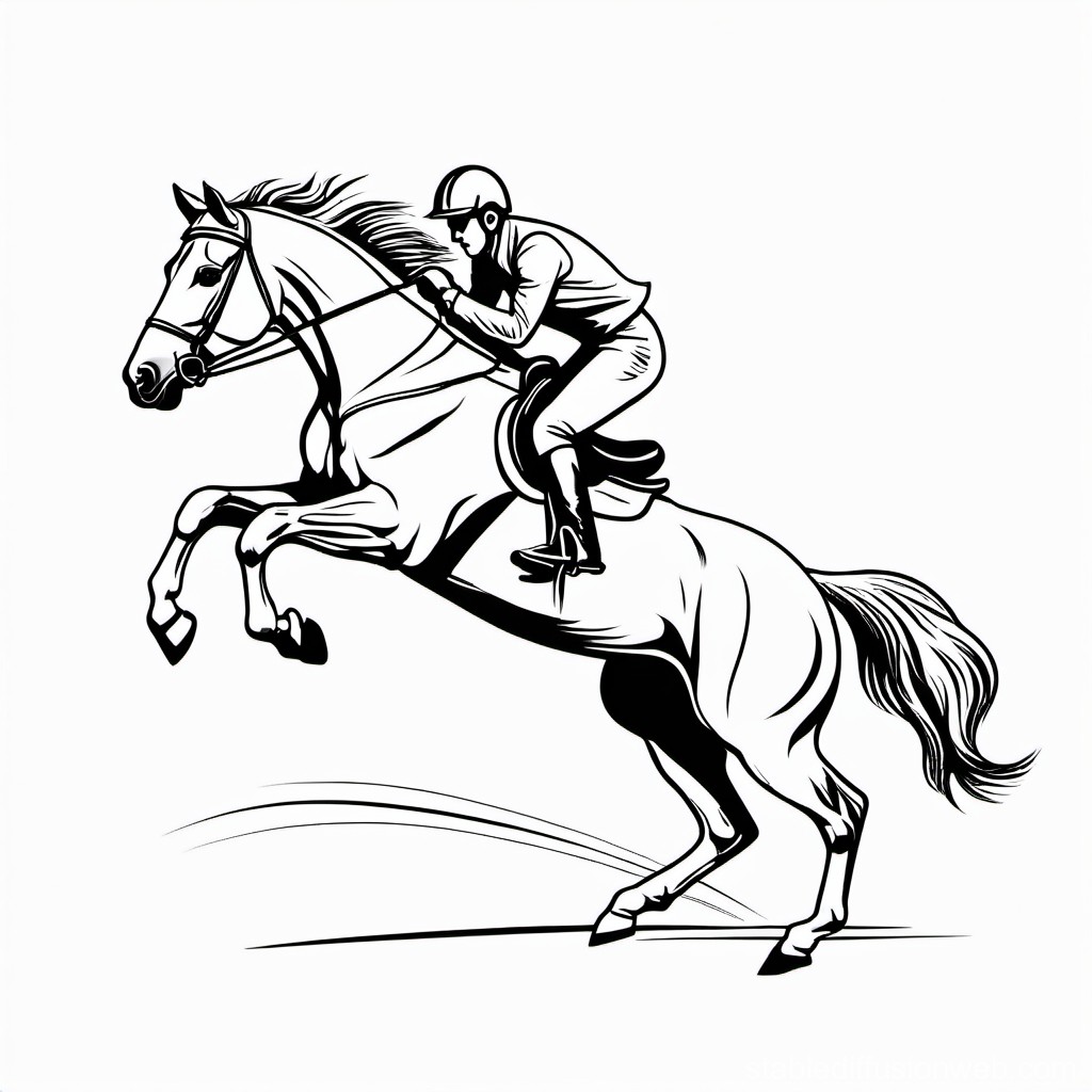 horse jumping clipart 2024