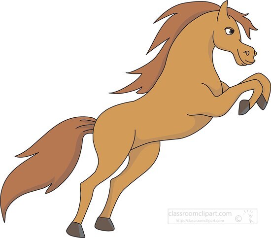 Horse Clipart-horse on two legs jumping clipart
