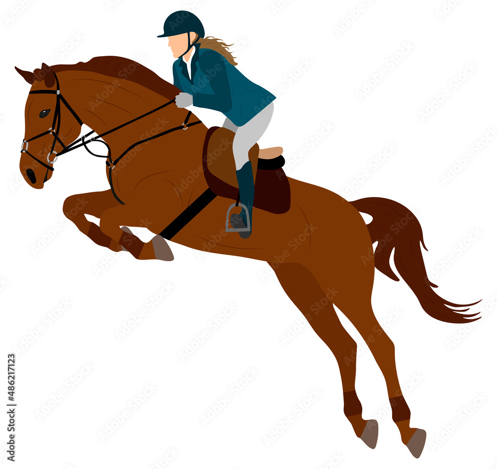 horse jumping clipart
