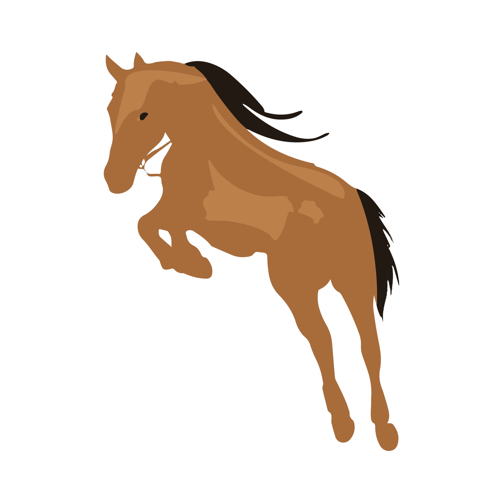 horse jumping clipart