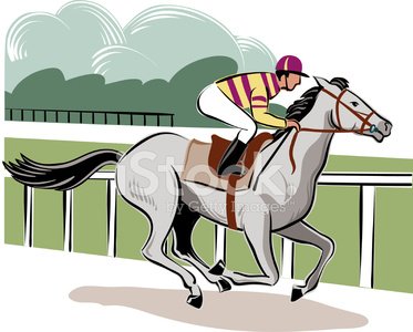horse race clipart