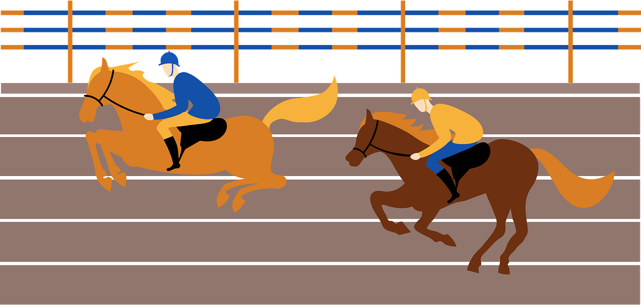 horse racing clipart