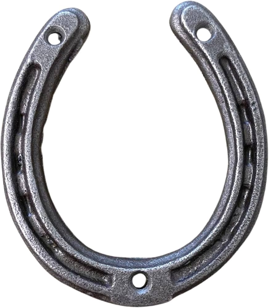 Cast Iron Decorative Horseshoe Decorative Wall Decoration for Weddings,  Fixing Screws Included, 9cm (H) x 7.5cm (W) | Horseshoe Lucky Charm : ...