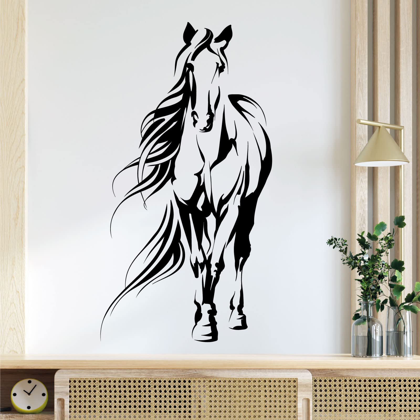 Horse Silhouette, Horse Riding - Wall Art Sticker [Black] : Amazon.ca: Home