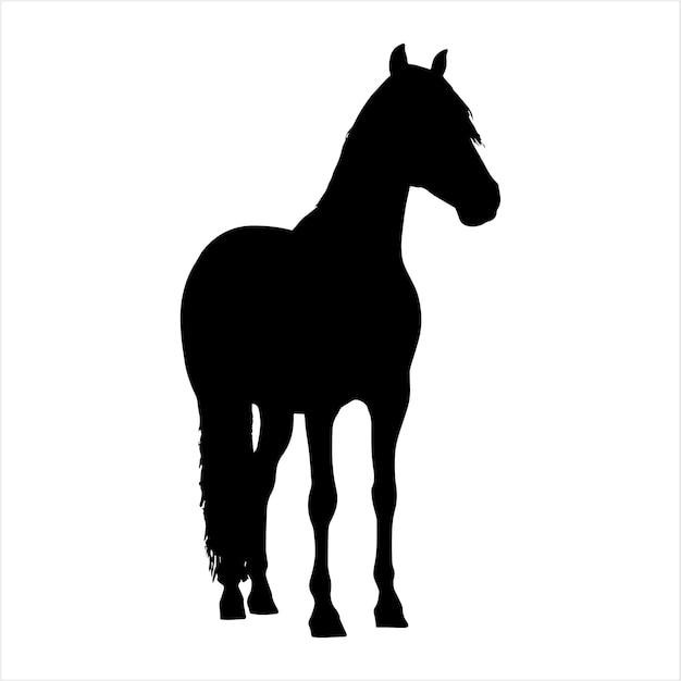 Premium Vector | Horses silhouette vector illustration
