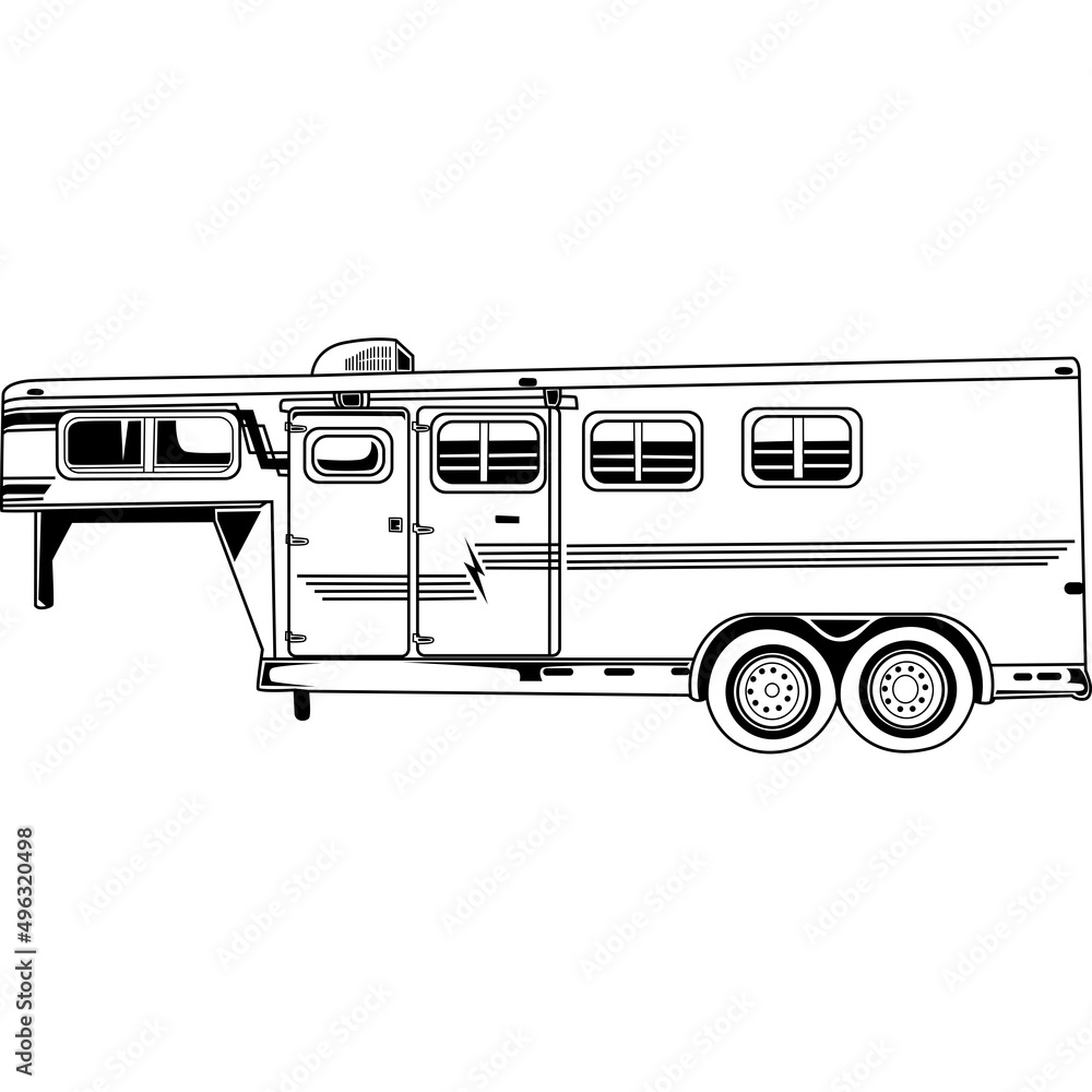 horse trailer cliparts