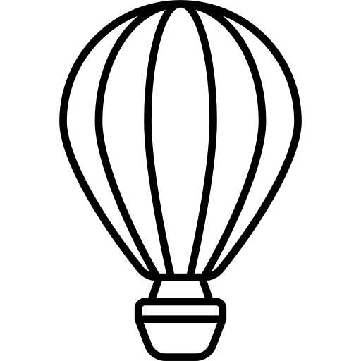 hot air balloon outline