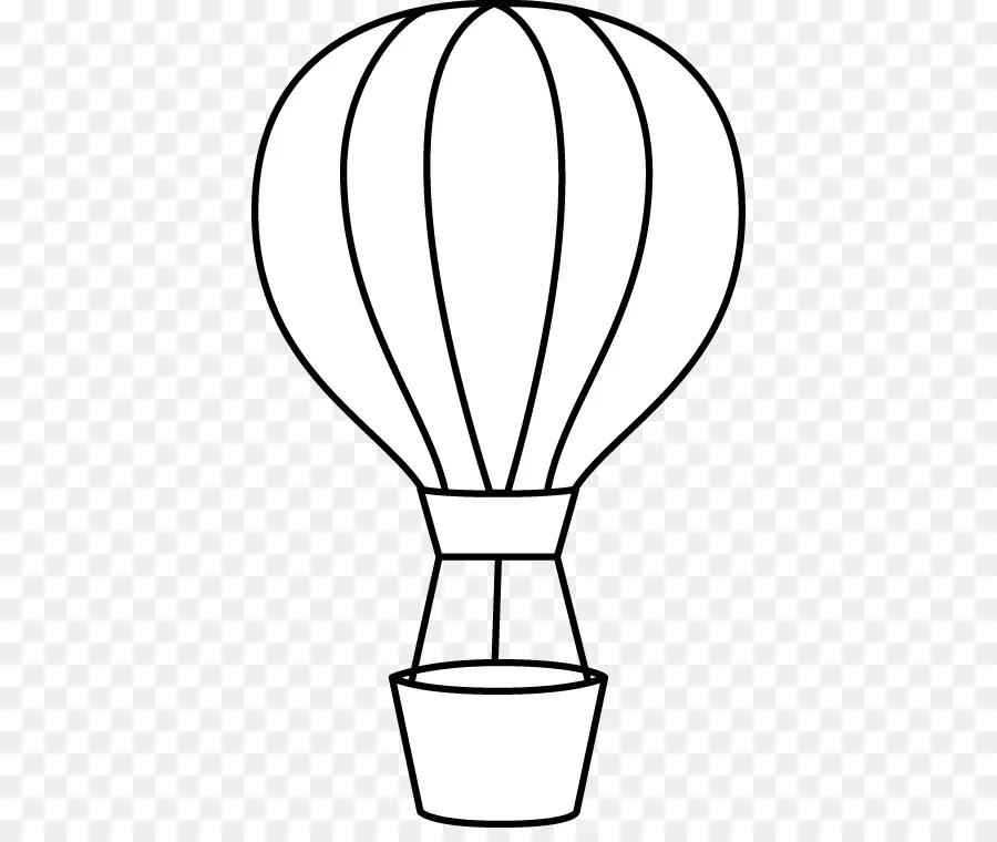 hot air balloon outline