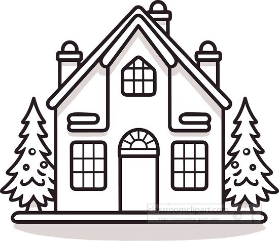 house outline cliparts