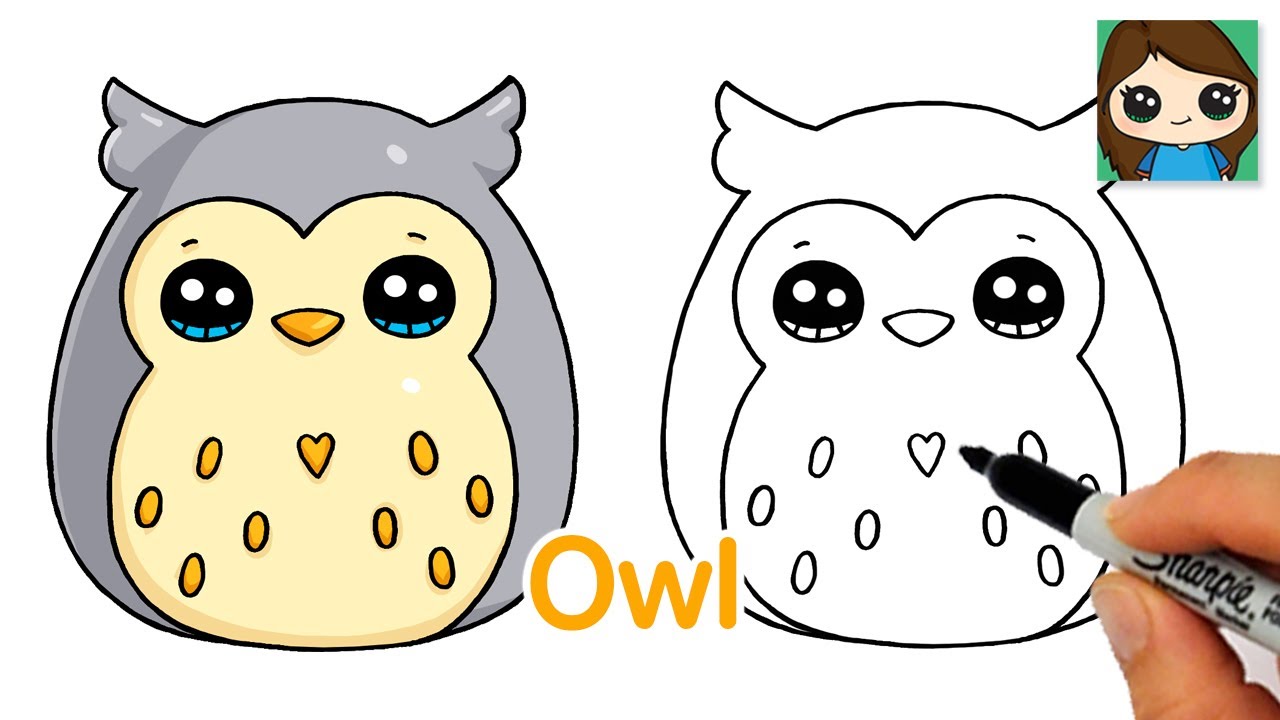 how to draw a cute owl
