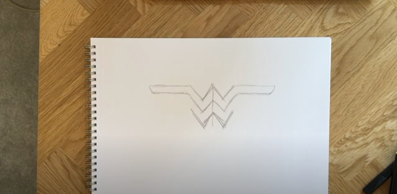 how to draw wonder woman logo