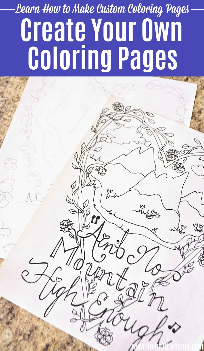 how to make your own coloring book