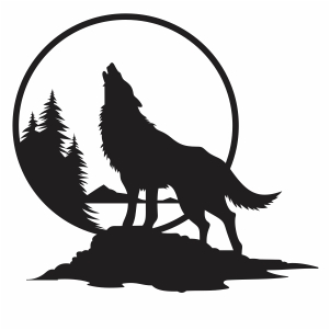 howling wolf clipart 2024