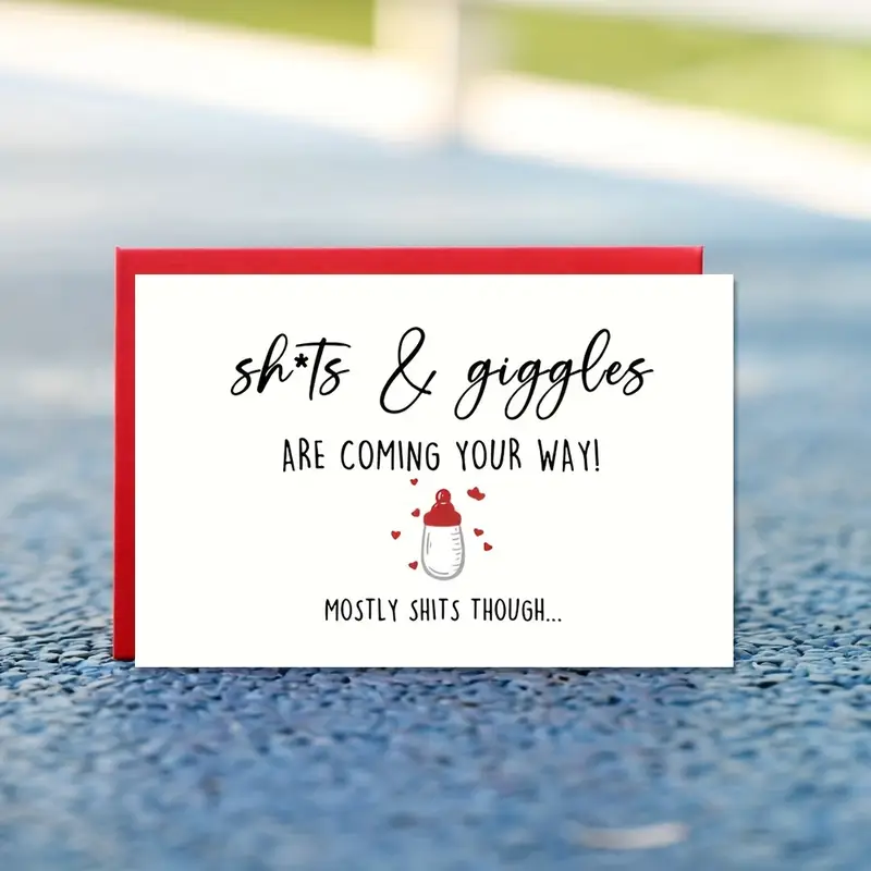 Humorous Congrats on * Greeting Card - * New Parents &amp; Family, Unique  Announcement Gift