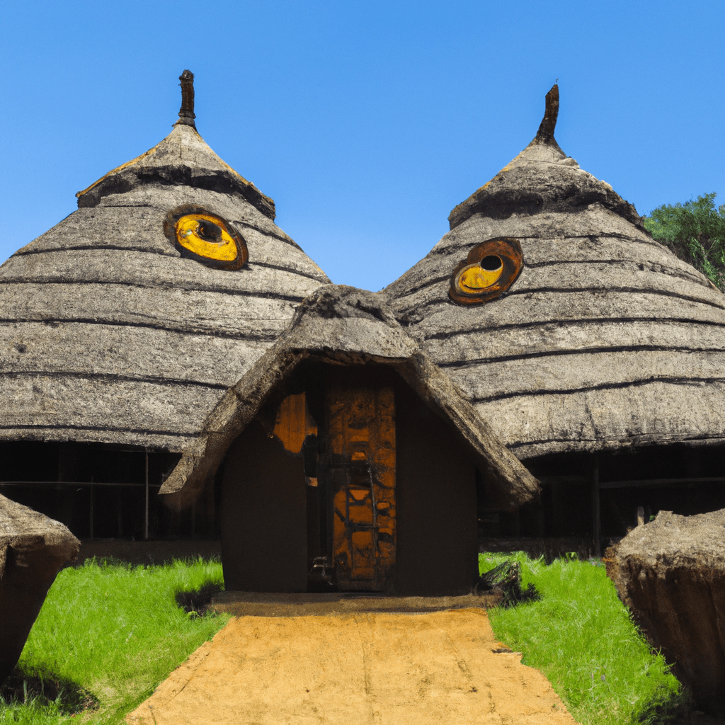 What is a traditional African Hut made of? -