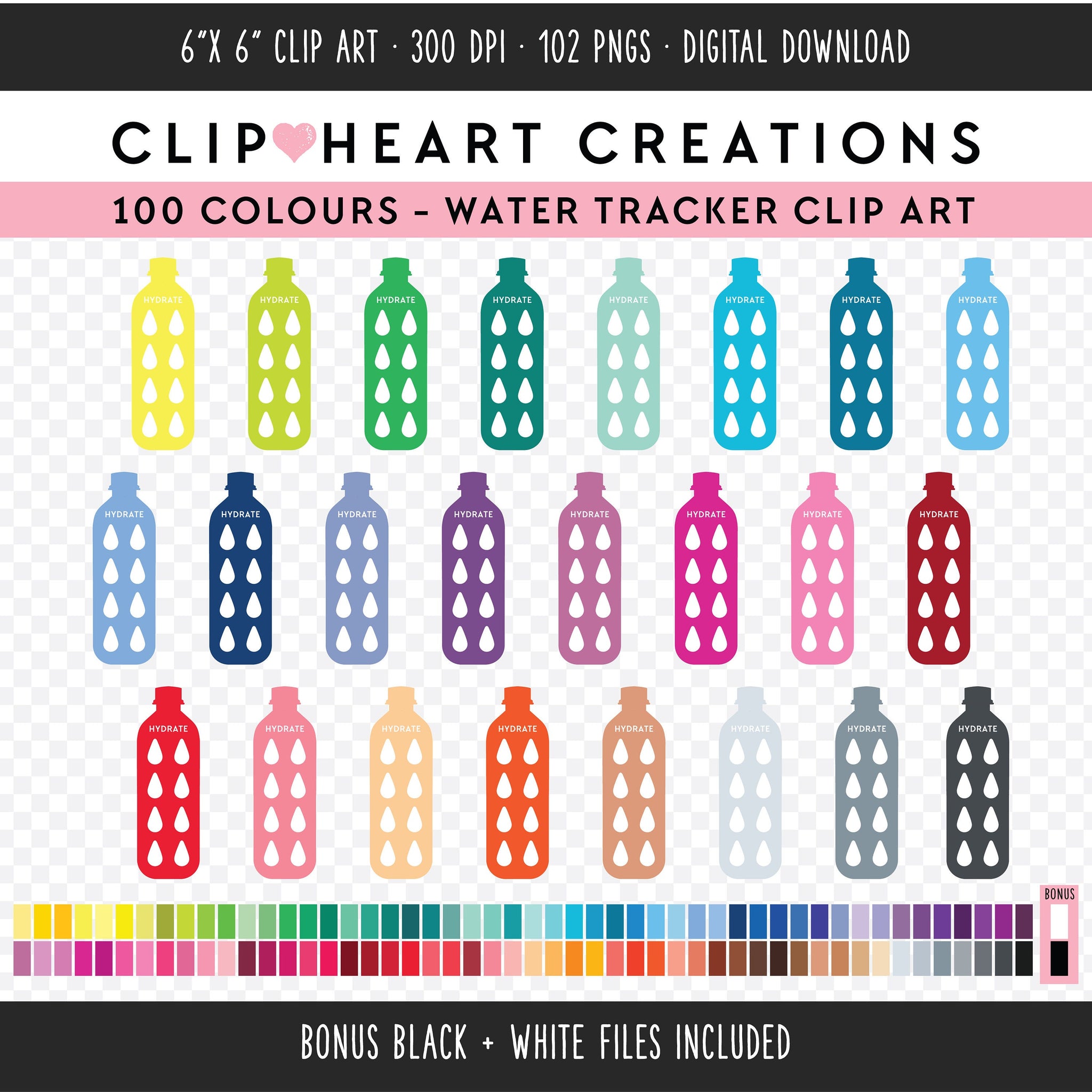 hydration tracker cliparts