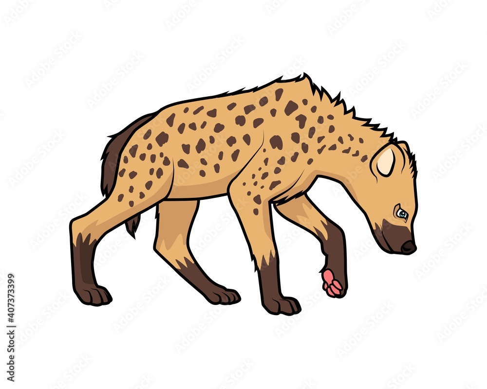 Hyena cartoon animal vector illustration 2 Stock-Vektorgrafik ...