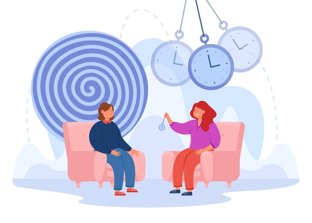Free Vector | Woman conducting hypnosis session flat vector ...