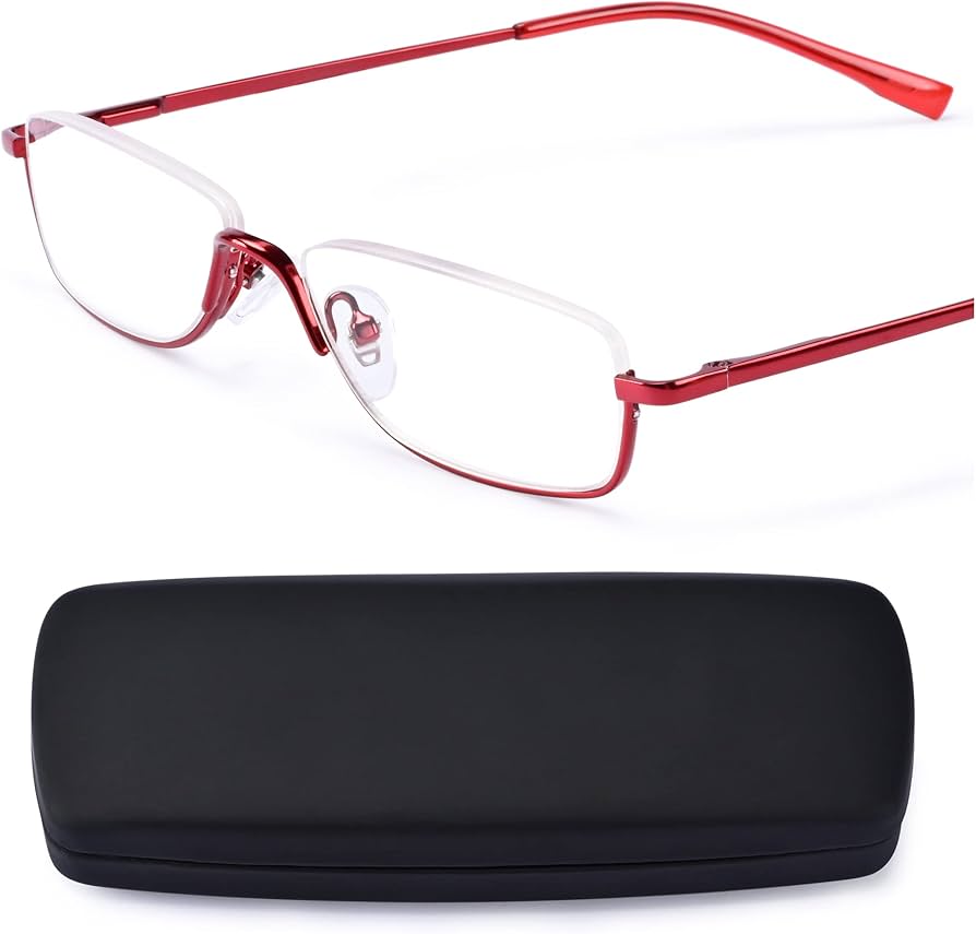 EYEGUARD Reading Glasses, Half Frame Reading Glasses, Lightweight Metal  Reading Aid for Men and Women : Amazon.de: Health &amp; Personal Care