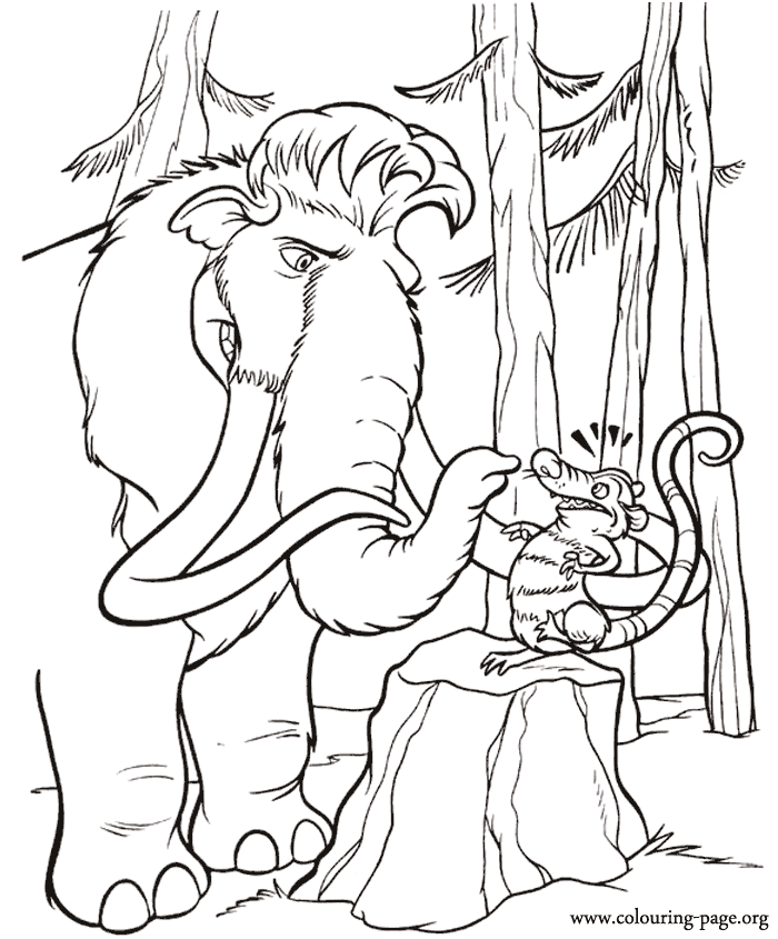 ice age ellie coloring pages