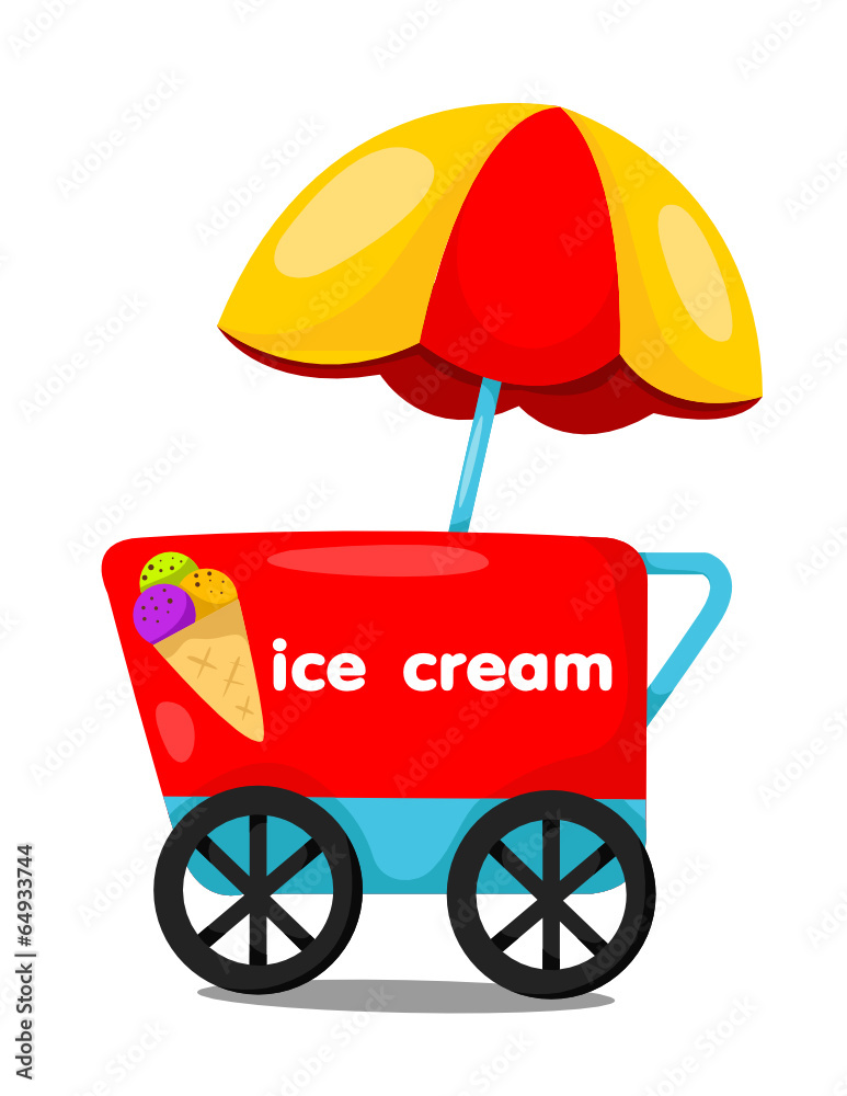 ice cream cart clipart