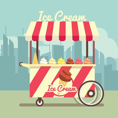 ice cream cart clipart