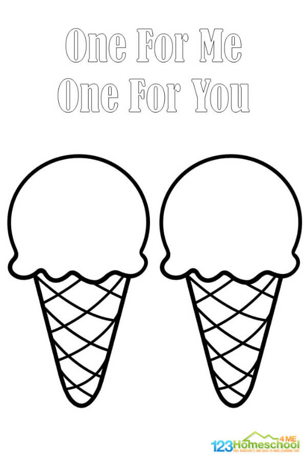 ? I is for Ice Cream Coloring Pages (Freebie!)