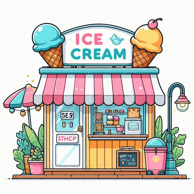 ice cream shop clipart