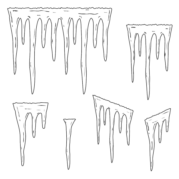 icicles cliparts outline
