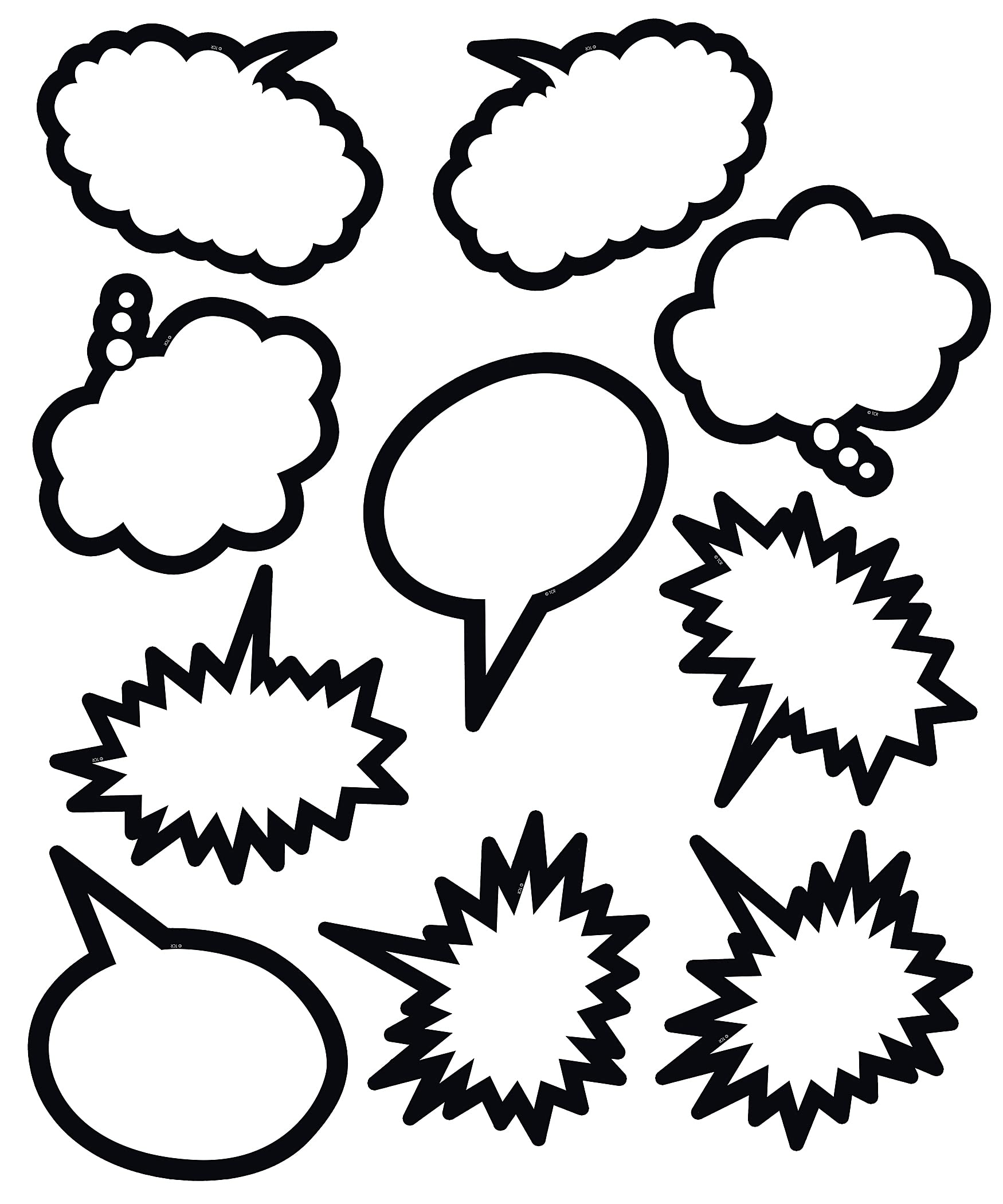 Teacher Created Ressourcen schwarz und weiß Rede/THOUGHT Bubbles Akzente  (5592) : Amazon.de: Bürobedarf &amp; Schreibwaren