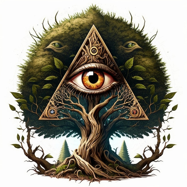 Clipart einer generativen KI eines Illuminati ...