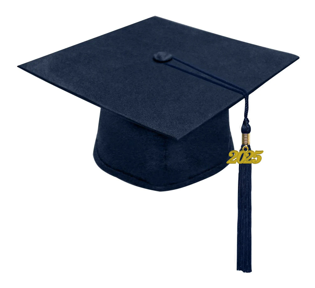 Matte Navy Blue High School Cap &amp; Tassel - Graduation Caps ...