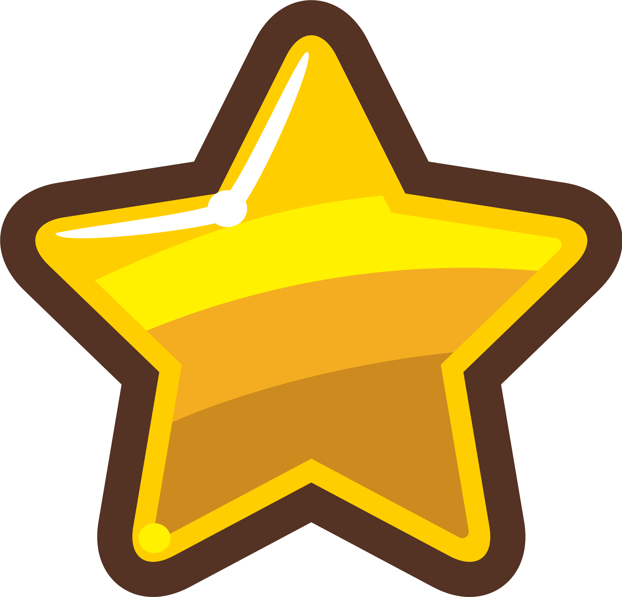Cartoon Gold Star - Openclipart