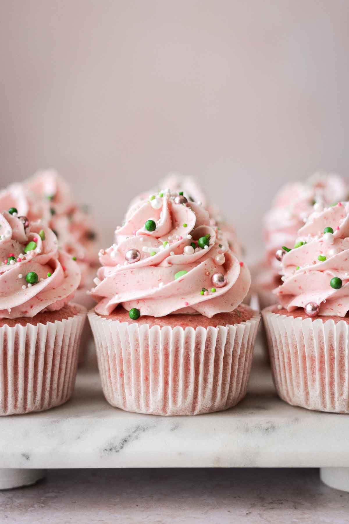 High Altitude Fresh Strawberry Cupcakes