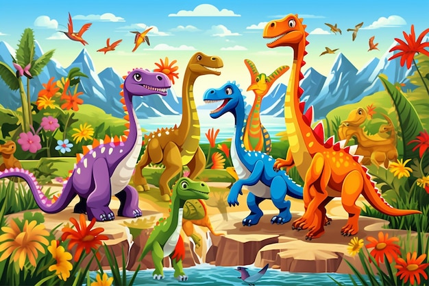 images of cartoon dinosaurs