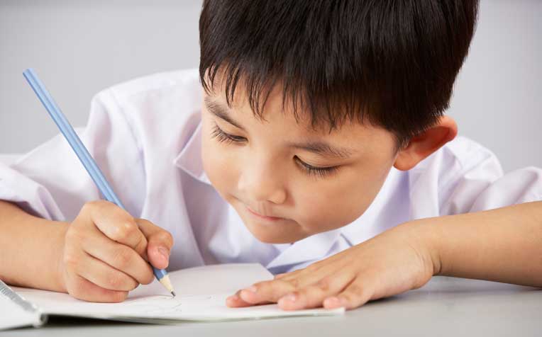 images of children writing