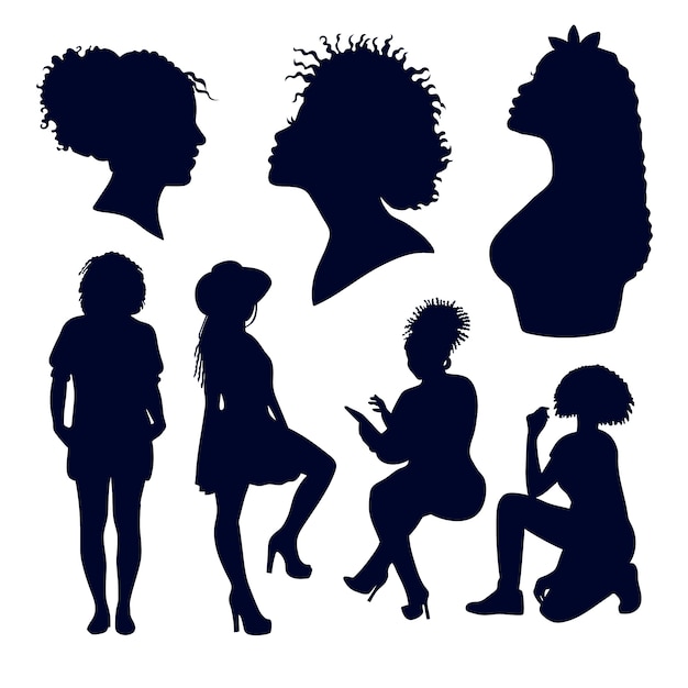 images of silhouettes of women