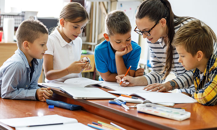 images of teachers and students