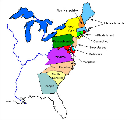 images of the thirteen colonies