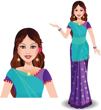 indian woman cliparts